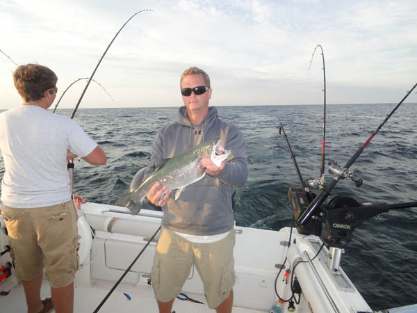 Rob Zurek with Steelhead - Leprechaun Fishing Charters on Lake Michigan