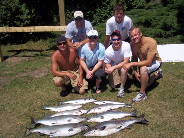 Group Photo - Leprechaun Fishing Charters on Lake Michigan
