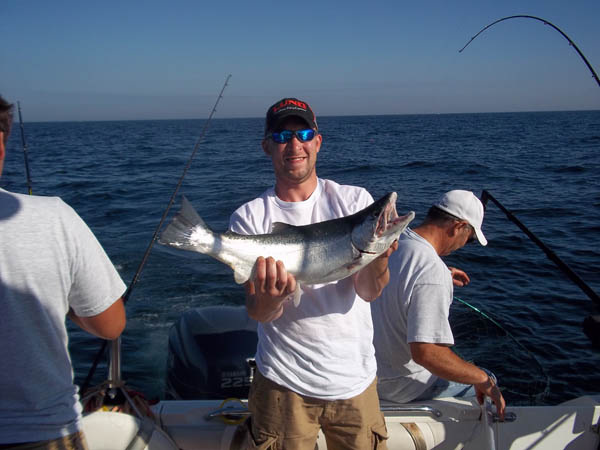 Steelhead for ND Guy - Leprechaun Fishing Charters on Lake Michigan