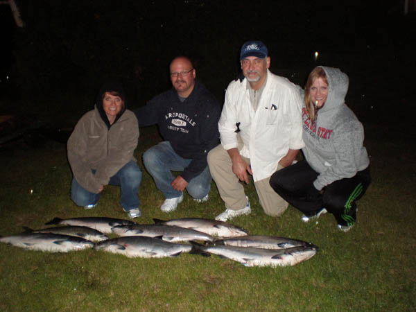 JJ and AK days catch - Leprechaun Fishing Charters on Lake Michigan